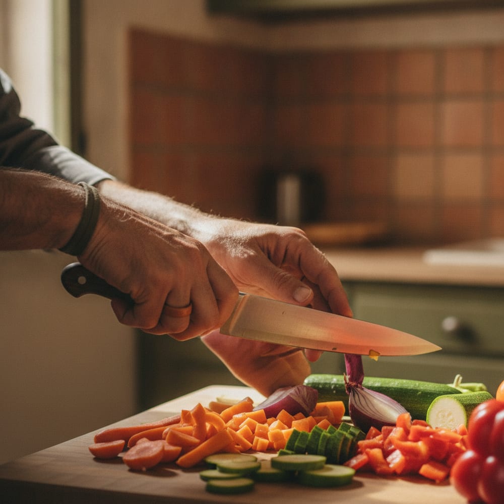 A guided hands-on cooking moment