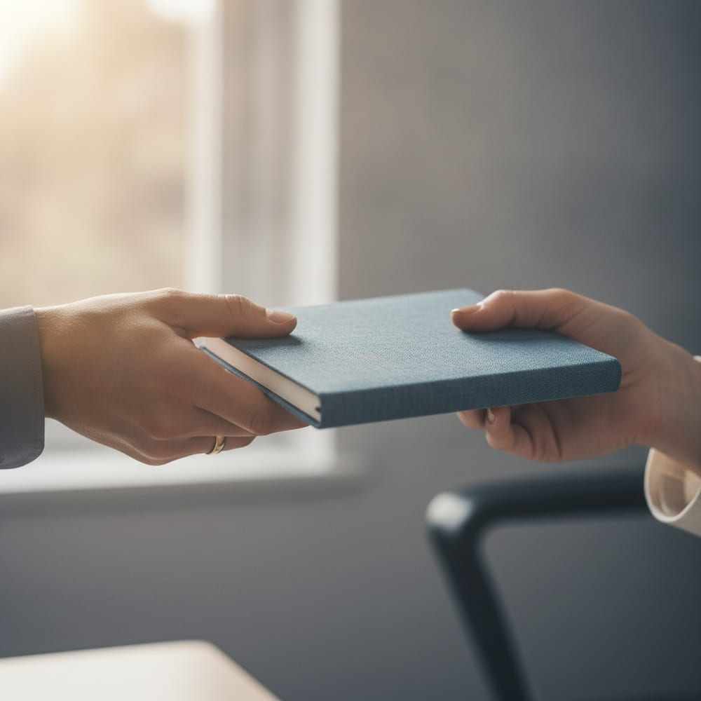 Offering a resource, hand to hand